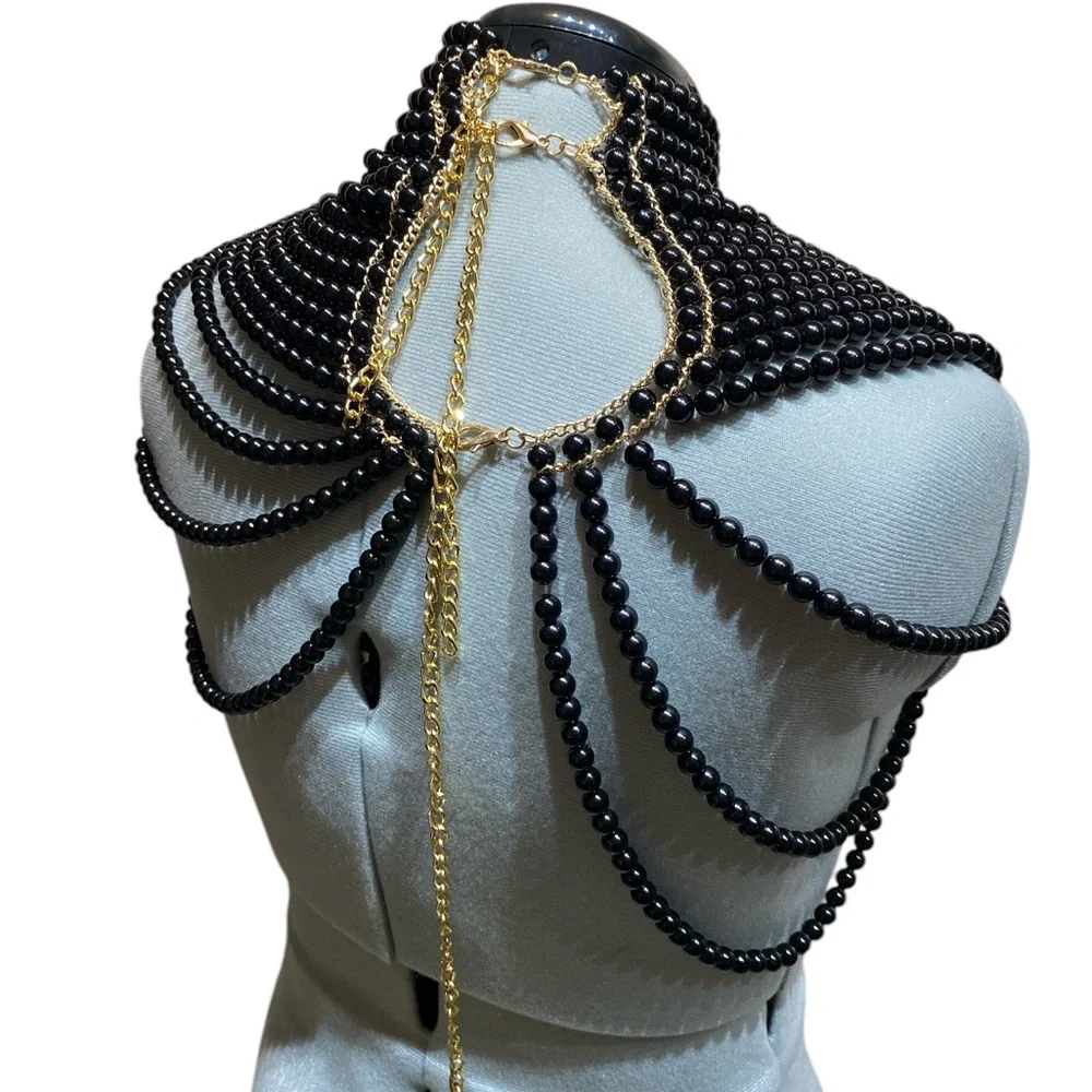 New- Pearl Bustier- Body Jewelry- Shawl - Last One! - Picture 3 of 8